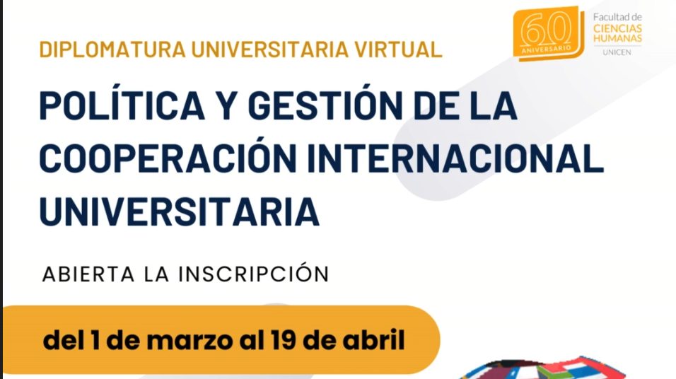 Lee más sobre el artículo Diplomatura Universitaria en Política y Gestión de la Cooperación Internacional Universitaria