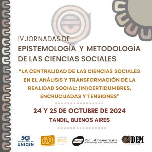 Lee más sobre el artículo IV Jornadas de Epistemología y Metodología de las Ciencias Sociales (JEMECS)