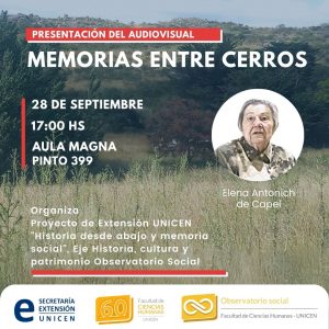 Lee más sobre el artículo Presentación de “Memoria entre los cerros”