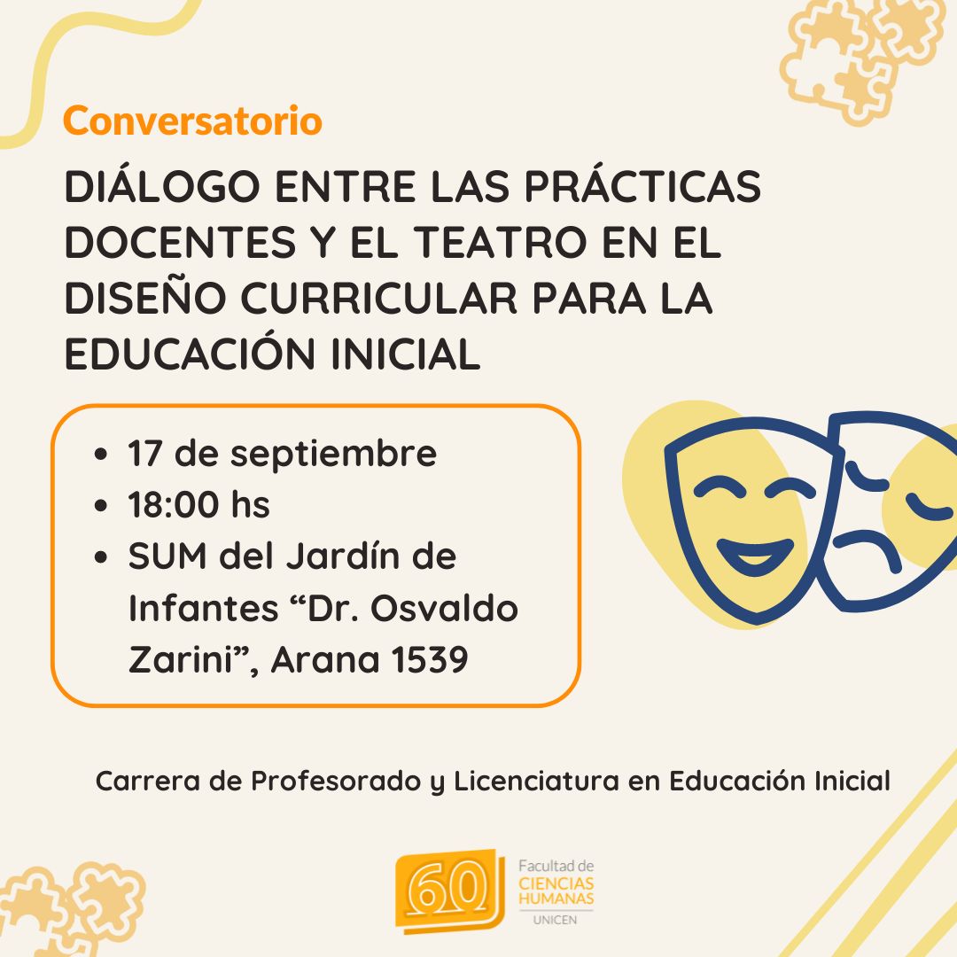 En este momento estás viendo Conversatorio“Diálogo entre las prácticas docentes y el teatro en el Diseño curricular para la Educación Inicial”
