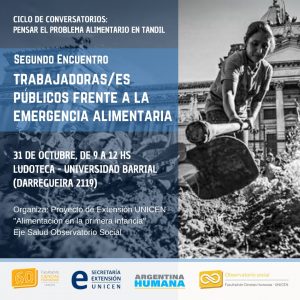 Lee más sobre el artículo Segundo encuentro del Ciclo “Pensar el problema alimentario en Tandil”