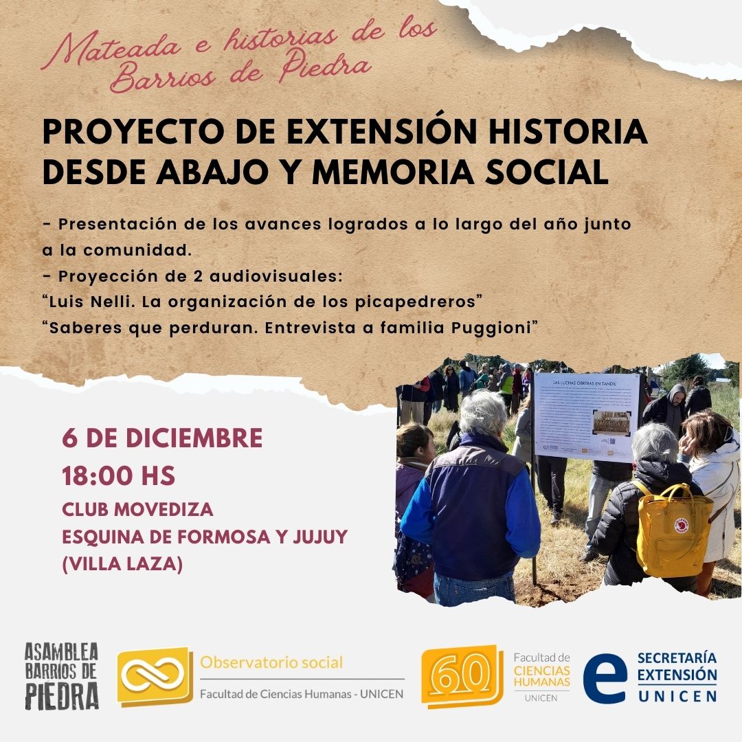 Lee más sobre el artículo Proyecto de extensión Historia desde abajo y memoria social
