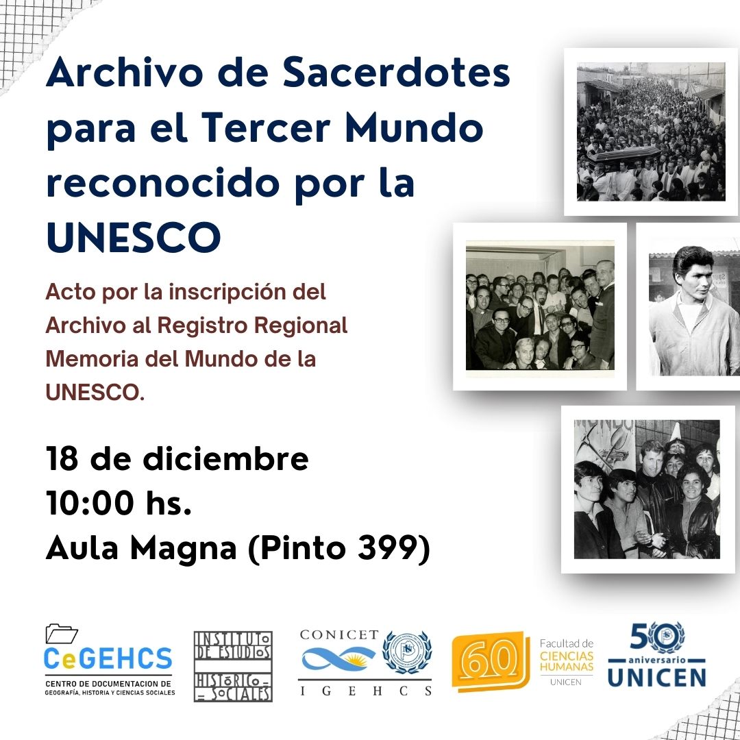 Lee más sobre el artículo Reconocimiento de la UNESCO a importante archivo resguardado en el IEHS/IGEHCS/FCH/UNICEN