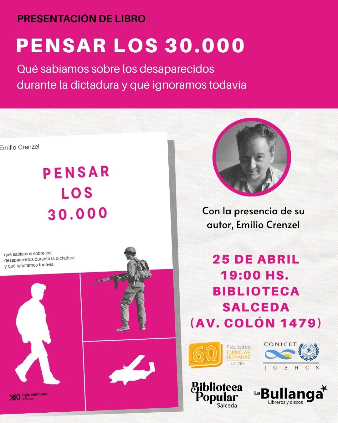 En este momento estás viendo Presentación del libro “Pensar los 30.000”
