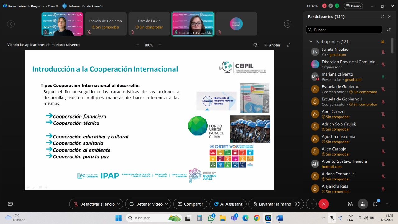 En este momento estás viendo Inicio del Taller sobre Proyectos Internacionales