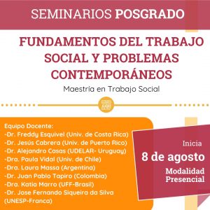 Lee más sobre el artículo Seminario de Posgrado, Maestría en Trabajo Social