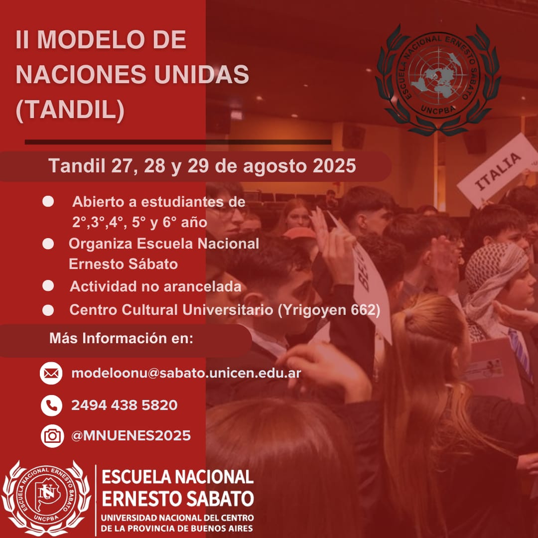Lee más sobre el artículo Se realizó la segunda edición del Modelo de Naciones Unidas de la Escuela Nacional Ernesto Sábato