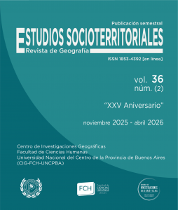 Lee más sobre el artículo Presentación del Volumen 36, número 2, de la Revista Estudios Socioterritoriales. En su XXV Aniversario