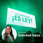 Pañuelo verde simbolizando los 5 años de la ley de aborto legal en Argentina