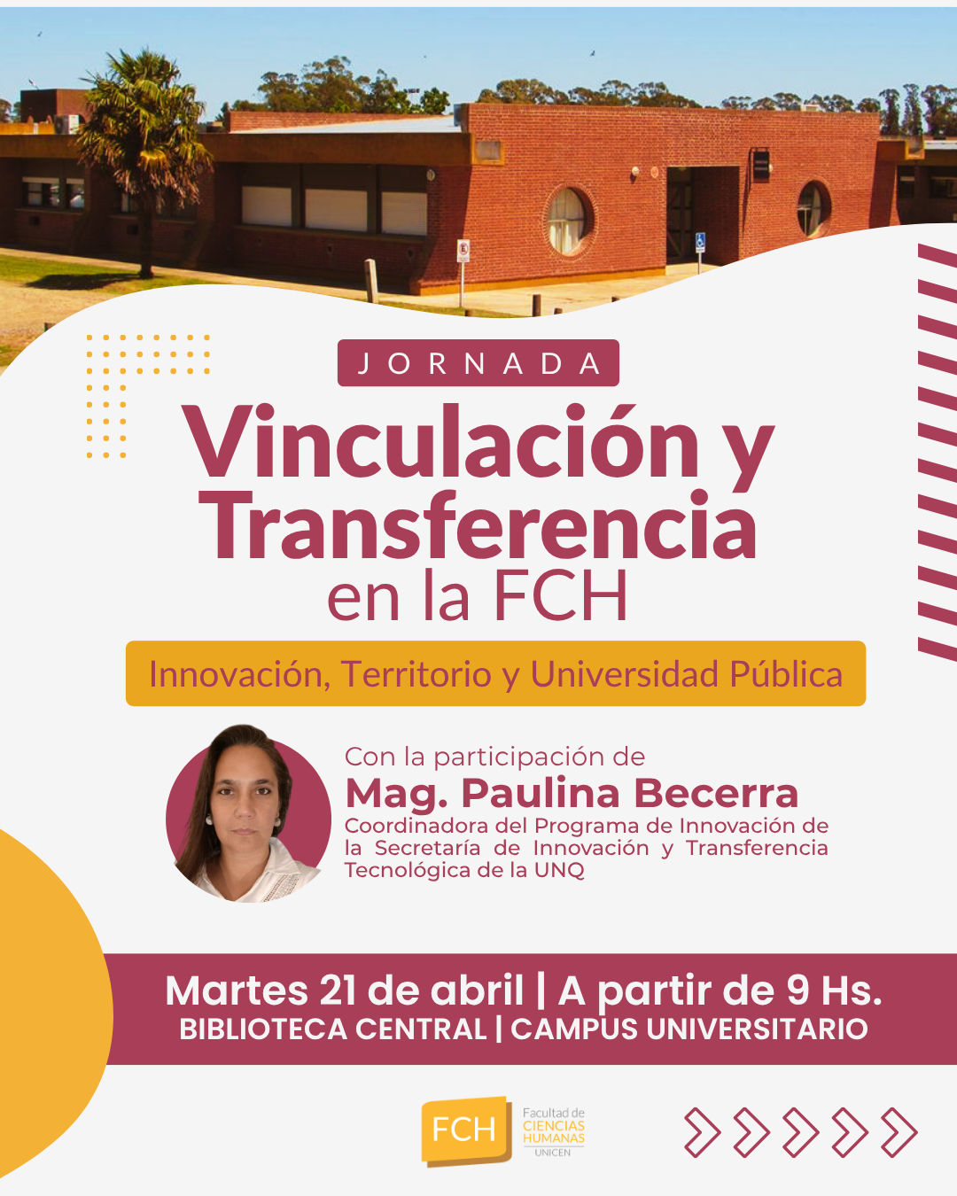 En este momento estás viendo Jornada | Vinculación y Transferencia en la FCH: Innovación, Territorio y Universidad Pública