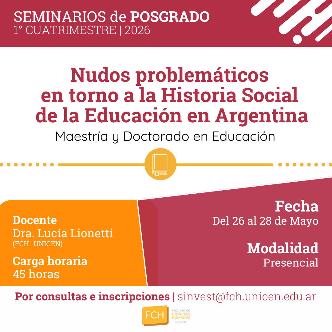 En este momento estás viendo Seminario | “Nudos problemáticos en torno a la Historia Social de la Educación en Argentina”