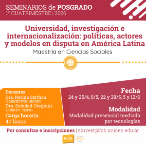 Lee más sobre el artículo Seminario | “Universidad, investigación e internacionalización: políticas, actores y modelos en disputa en América Latina”