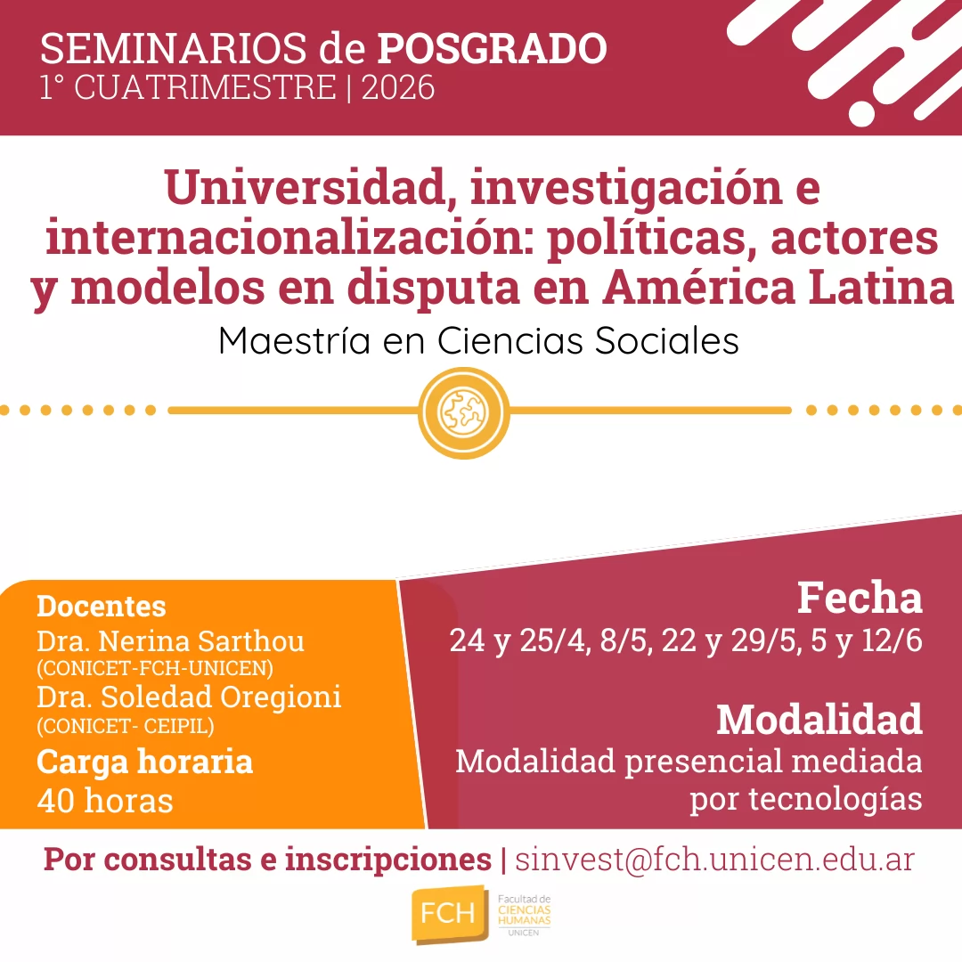 Afiche seminario universidad e internacionalización en América Latina FCH