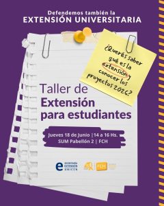 Taller de extensión para estudiantes
