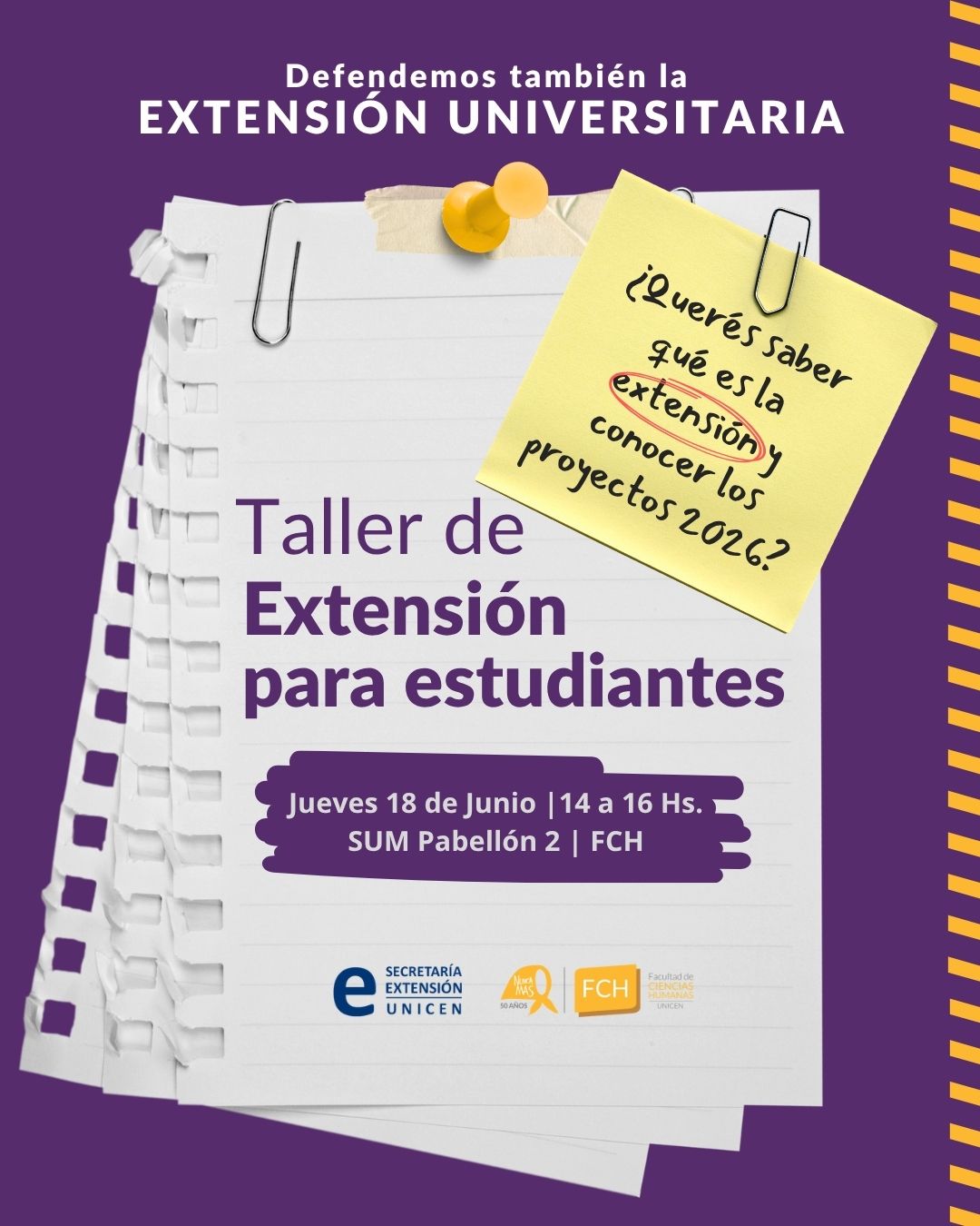 Taller de extensión para estudiantes