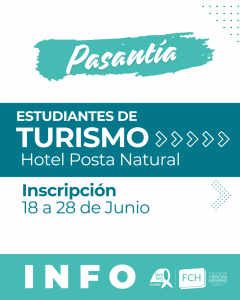Fachada e instalaciones del Hotel Posta Natural en Tandil para pasantía de turismo FCH