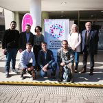 Integrantes de la FCH durante la presentación de ponencias y debates en el Congreso Nacional de Extensión Universitaria en la UNR.