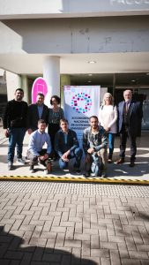 Integrantes de la FCH durante la presentación de ponencias y debates en el Congreso Nacional de Extensión Universitaria en la UNR.
