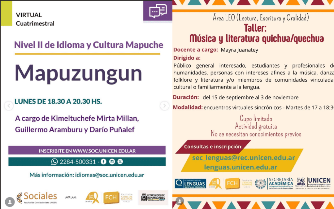 Lee más sobre el artículo La FCH promueve la interculturalidad y el plurilingüismo acompañando la oferta de Quechua/Quichua, Mapuzungun y la Lengua de Señas
