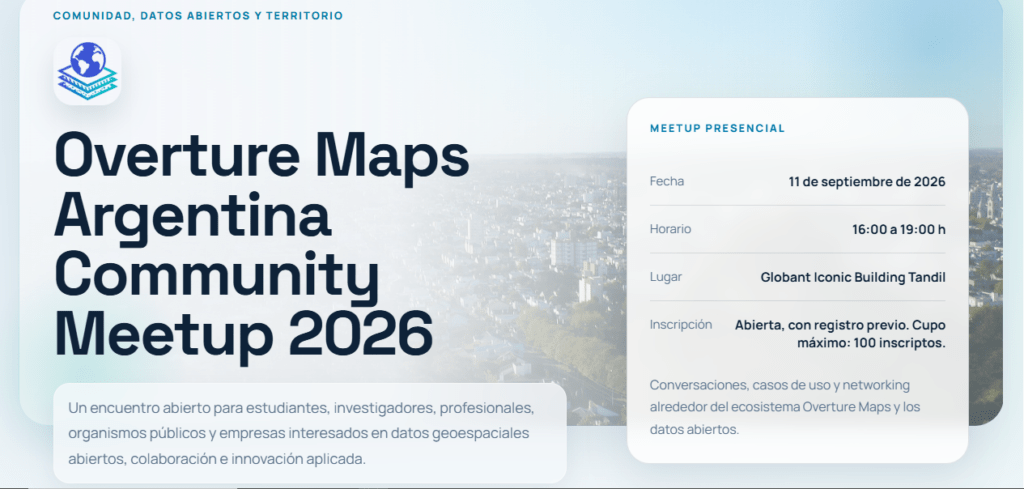 Lee más sobre el artículo La FCH participará de la organización del Overture Maps Argentina Community Meetup 2026