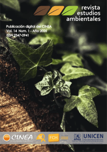 Nuevo número de la Revista Estudios Ambientales