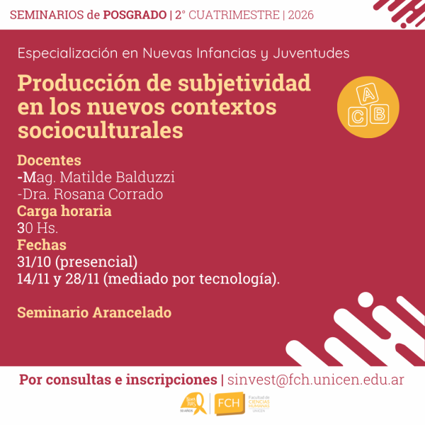Producción de subjetividad en los nuevos contextos socioculturales