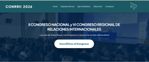 Nueva web oficial del II Congreso Nacional y VI Regional de Relaciones Internacionales